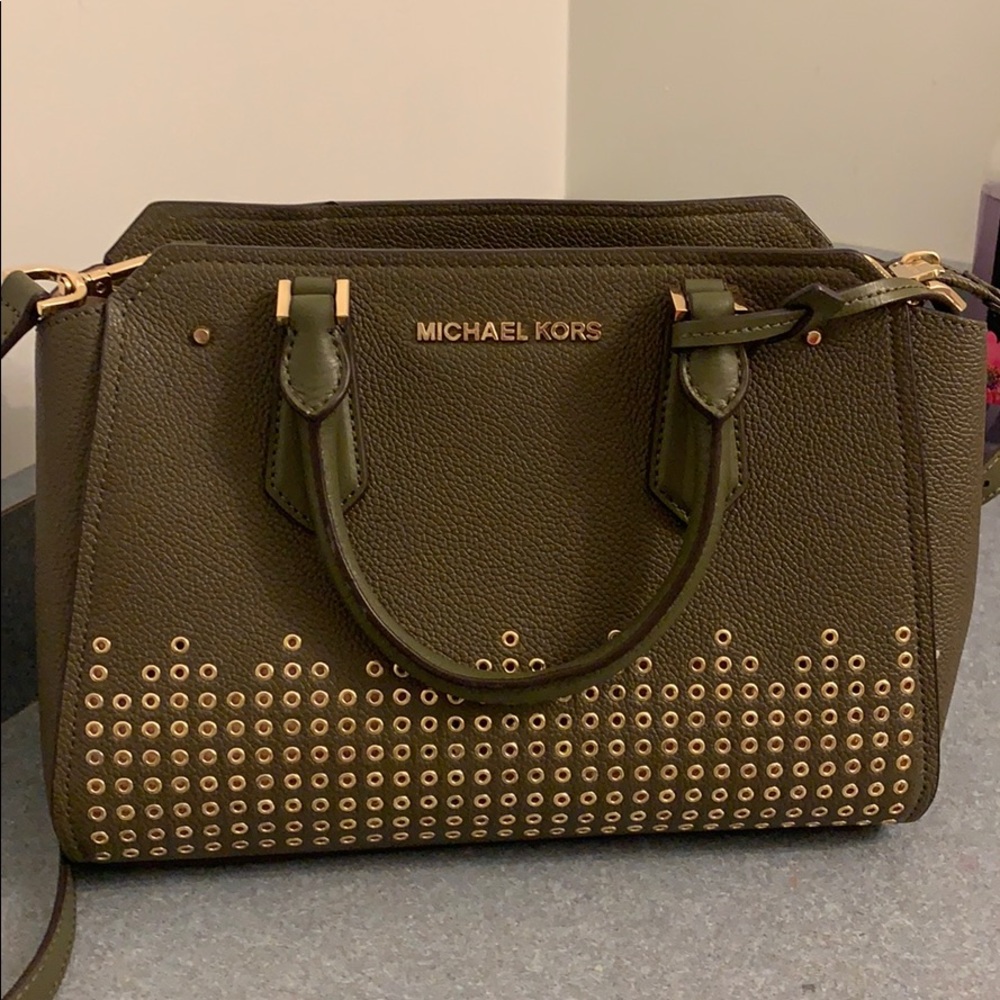 michael kors olive green purse